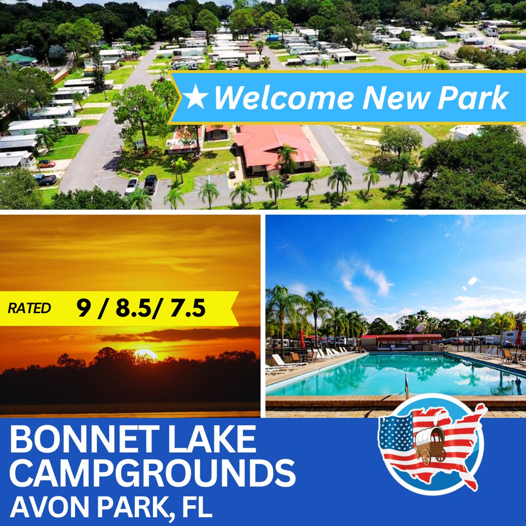 PassportAmerica's tweet image. Bonnet Lake Campgrounds - Avon Park, FL🌴

Big rig friendly with 175 spacious sites, full hookups, lakeside fishing &amp;amp; boating, pools, pickleball, shuffleboard &amp;amp; fun clubhouse activities! Perfect spot for summer RVing in central Florida. 🚐🎣

Passport America discount is honored…