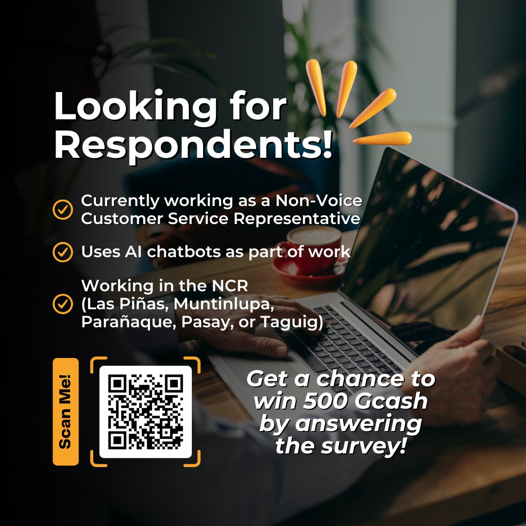 GIVEAWAY‼️
LOOKING FOR RESPONDENTS 📢

— 2 winners of P500 gcash for survey participants ✨

— 5 winners of P100 gcash for RT &amp; Like ✨

will give cash incentive to those who can help us find qualified respondents 🙏
DM me!

(reply ss below)

Survey Link: forms.gle/H9nhWfJE6wfuQy…