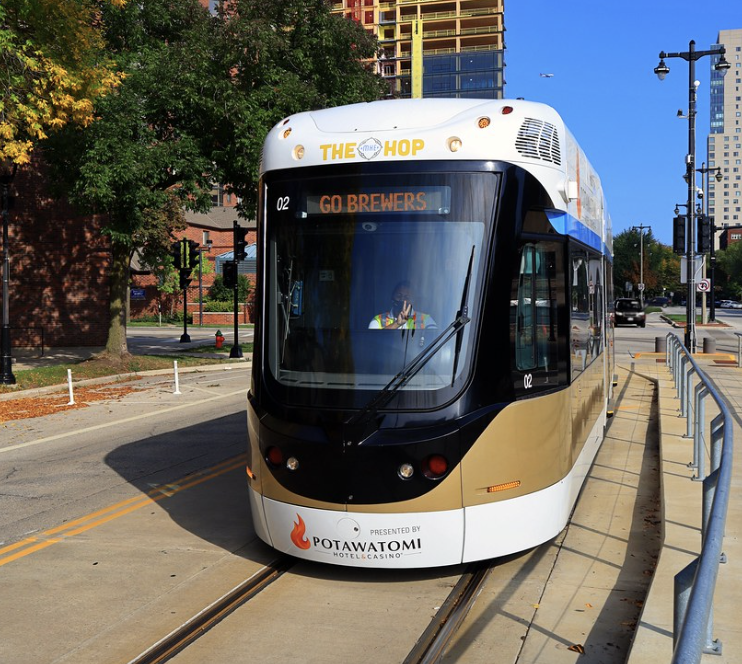 thehopmke's tweet photo. ⚾️🚊 October baseball is here, and we couldn't be more fired up!
The Hop is rocking its Go Brewers message as Milwaukee chases postseason glory. Let’s keep the city moving and the wins coming. 💛💙
#TheHopMKE #ThisIsMyCrew #MagicBrew https://t.co/BXSKt8X2ou