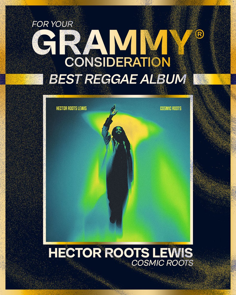 RootsLewis's tweet photo. I’m so excited that my album ‘Cosmic Roots’ is being considered for this year’s #GRAMMY Awards! The first round of voting starts TODAY to determine the nominees is live from now through October 15th. @johnnycosmic @Kasemusic  @JBoogMusic @busysignal_turf @themovementvibe https://t.co/eTRCxZcTVV