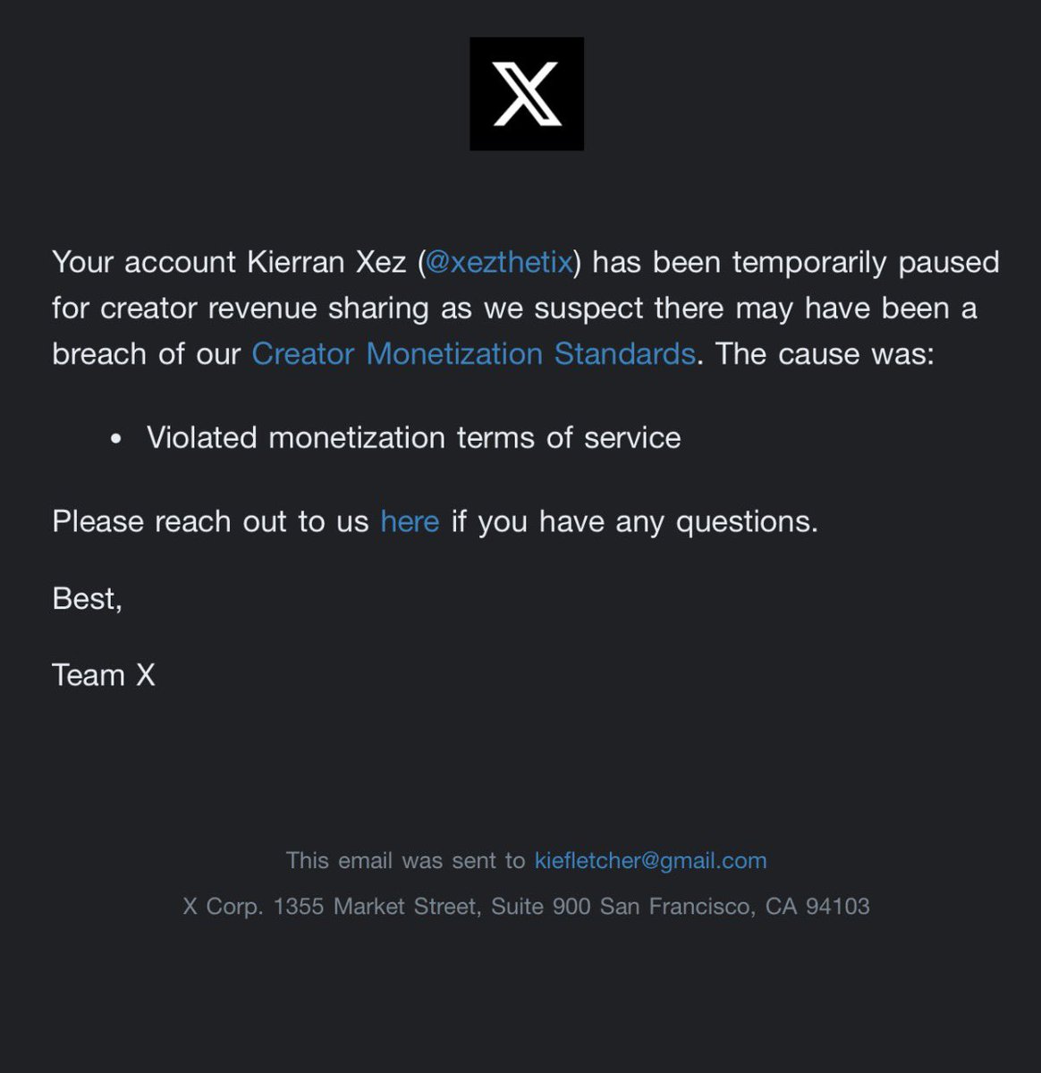 Now that I’ve OFFICIALLY been paused, it’s time to cancel my Premium and be on my way.

I will not fight for my monetization to be reinstated, I will just leave.

See you later, legends🫡
