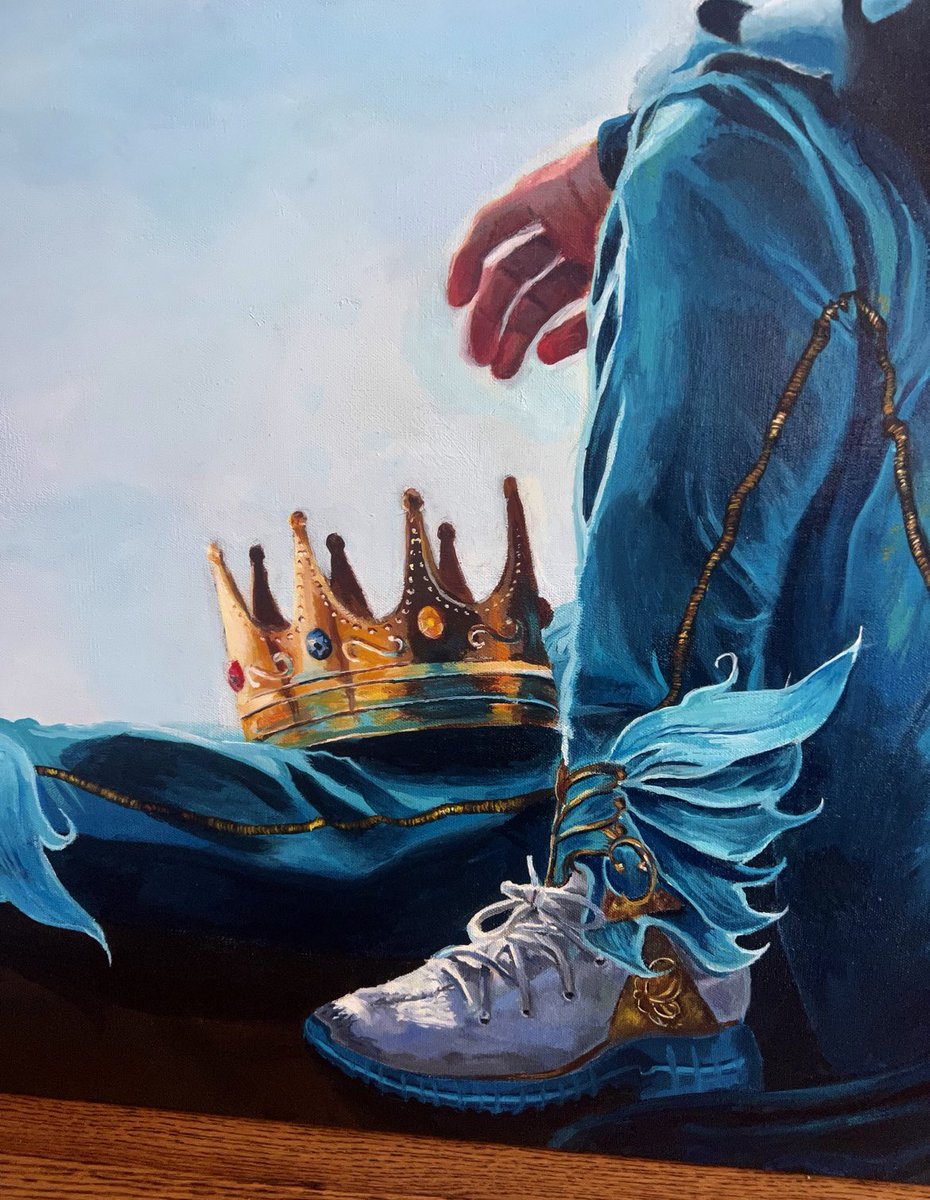 Fudgepopdoodley's tweet photo. @skepidi Thank you so much! That’s very sweet of you to say :D 
Here’s some of my fav closeups! I had a lot of fun rendering some aspects. The crown is def my favorite of this piece. I modeled it after a plastic crown that I’ve had since I was a kid XD
But it was close to Techno’s! https://t.co/ZMsyPGuq4z