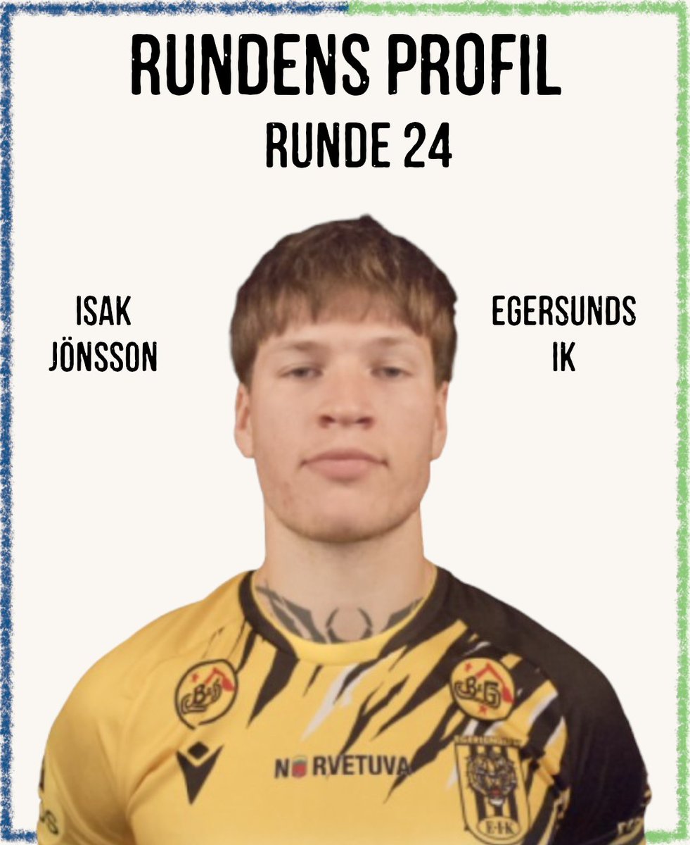 altomobosligaen's tweet photo. RUNDENS PROFIL: RUNDE 24

Etter tjuefjerde runde, er Isak Jönsson hos Egersunds IK rundens profil!

Leverte bunnsolid kamp, ryddet opp defensivt og reddet mål på streken. Sikret både nullen og 3 poeng.

Alle kamper er ikke spilt, kan gi feil vurdering

📸: https://t.co/feotWCddzW https://t.co/p4ohYR1BjS