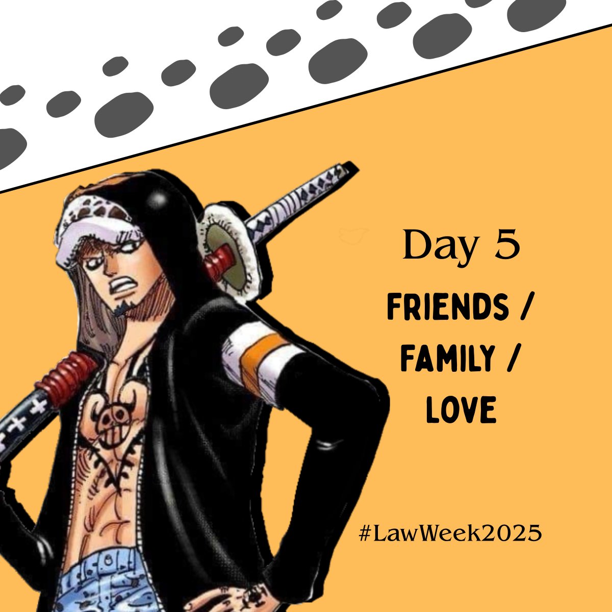 's tweet image. It's Day 5 of #LawWeek2025!! Our prompt for today is...

Friends / Family / Love 💛