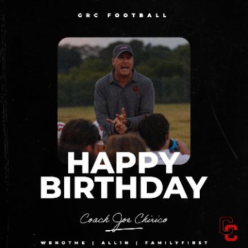 George Rogers Clark Football (@grchs_football) on Twitter photo Wishing a Happy Birthday, to our leader, <a href="/chirico_joe/">Joe Chirico</a>!
Thank you for all that you do for this program, school, and community! Go Big Red!
#WeNotMe Wishing a Happy Birthday, to our leader, <a href="/chirico_joe/">Joe Chirico</a>!
Thank you for all that you do for this program, school, and community! Go Big Red!
#WeNotMe