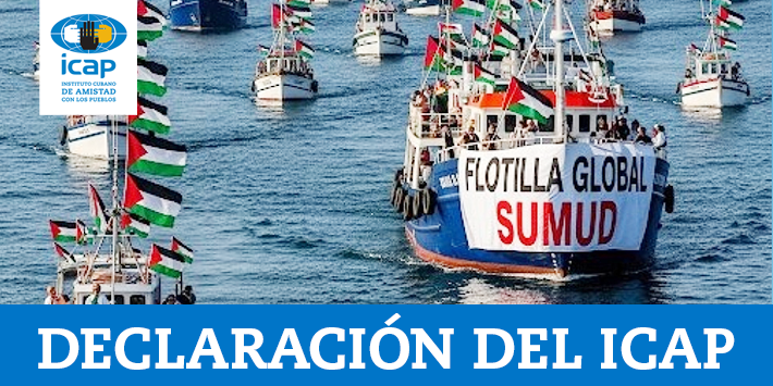 Cada barco de la Flotilla Global SUMUD es un grito de dignidad frente al genocidio sionista. Condenamos su intercepción ilegal y exigimos: ¡Alto al  genocidio contra el pueblo palestino! ¡Viva Palestina libre!

siempreconcuba.org/su-lucha-es-la…

#ICAPCuba #GlobalSumudFlotilla