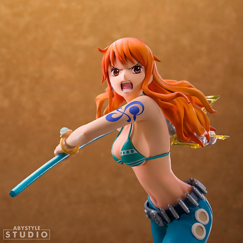 Proud navigator of the Thousand Sunny, Nami is better known for her love of treasure and her unwavering commitment to helping Luffy become the King of the Pirates than for her strength 🌊🏴‍☠️

🆕 Available now!

#ABYstyleStudio #OnePiece #Nami