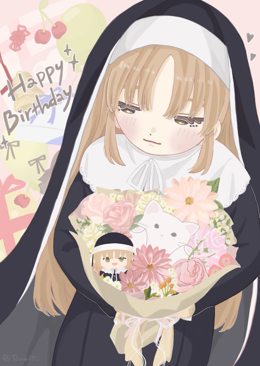 Towa27_'s tweet photo. 大好きなクレアさん🍒
お誕生日おめでとうございます🎂🎶

#シスター・クレアのお誕生日2025
#描いたよクレアさん https://t.co/Q2MMLnHeLt
