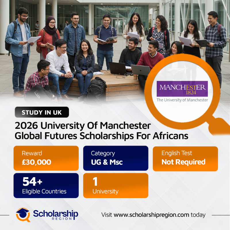 scholarsregion's tweet photo. 2026 University Of Manchester Global Futures Scholarships in UK For Africans

Country: UK🇬🇧
Benefits:
⭐Winners get £30,000 Stipends

Category: Undergraduate, Masters or Postgraduate
Eligible: African Countries 
Deadline: April 23, 2026

APPLY↙️