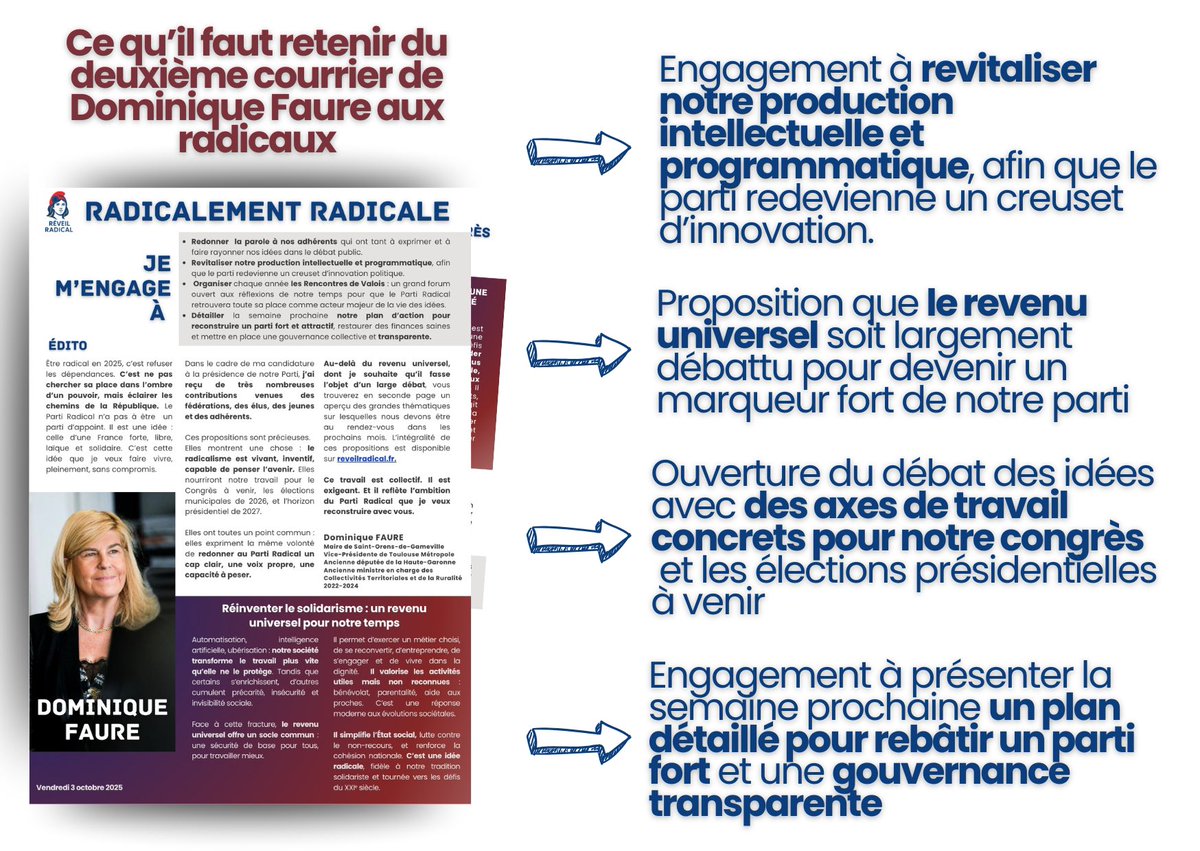 Ce matin, je me suis adressée aux radicaux sur le terrain des idées.

Je suis fière de ce courrier, car il met en lumière le formidable travail collectif que nous avons accompli grâce aux nombreuses contributions reçues. Elles nourrissent déjà le débat en vue de notre prochain