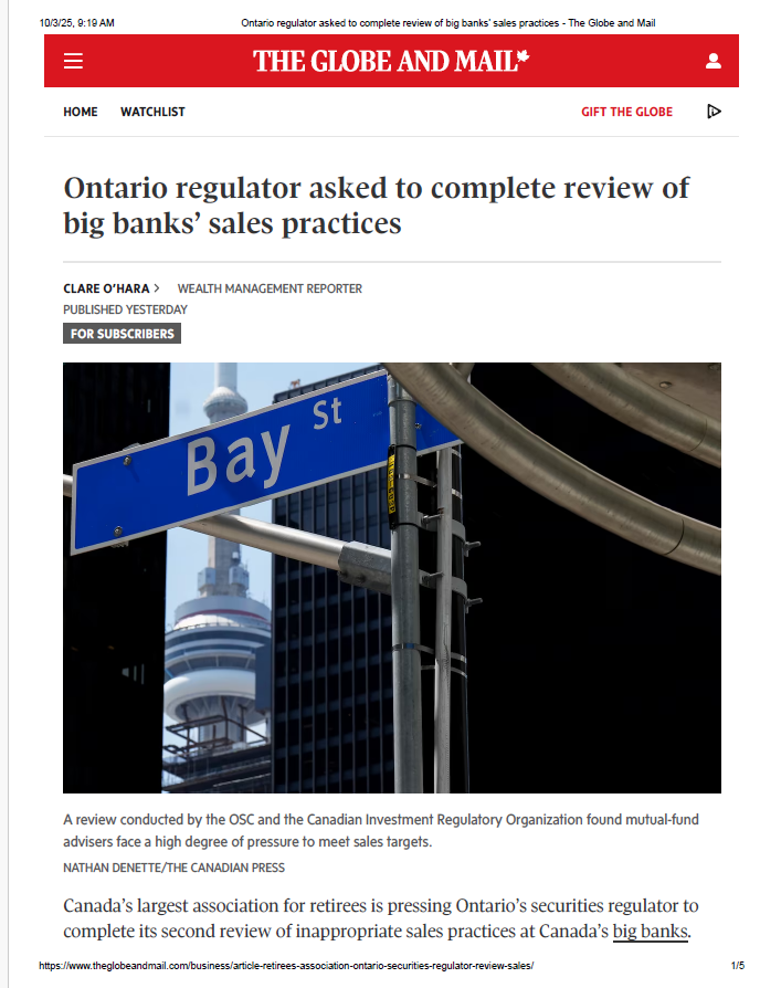 Are Banks Acting in Seniors’ Best Interest when they Invest? carp.ca/?p=183823 
<a href="/fordnation/">Doug Ford</a> <a href="/PBethlenfalvy/">Peter Bethlenfalvy</a> <a href="/MarkJCarney/">Mark Carney</a> <a href="/FP_Champagne/">François-Philippe Champagne (FPC) 🇨🇦</a> <a href="/TurnbullWhitby/">Ryan Turnbull 🇨🇦🇺🇦</a> <a href="/karinagould/">Karina Gould</a> <a href="/OHaraClare/">Clare O'Hara</a> <a href="/globeandmail/">The Globe and Mail</a> #waynelong