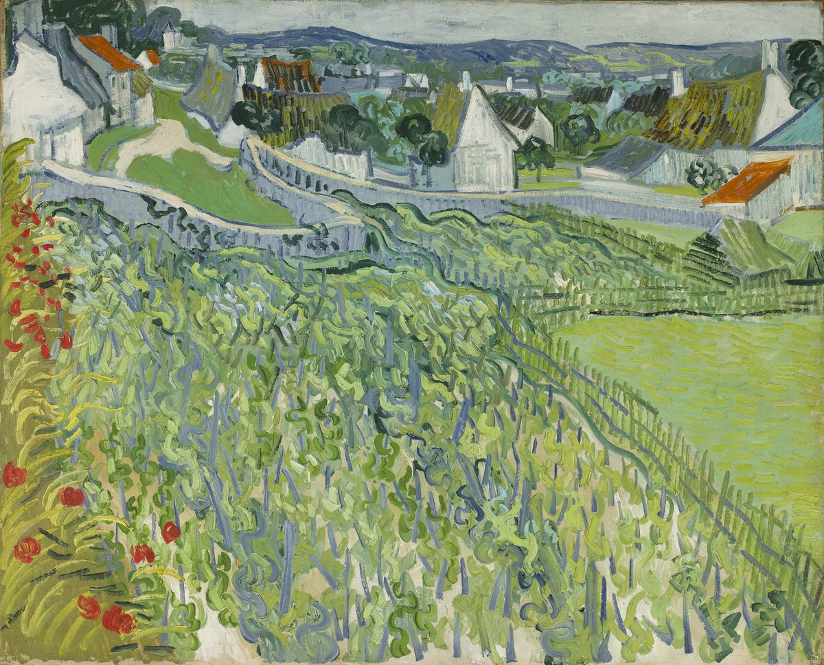 Vineyards at Auvers - 1890 #artbots #vangogh