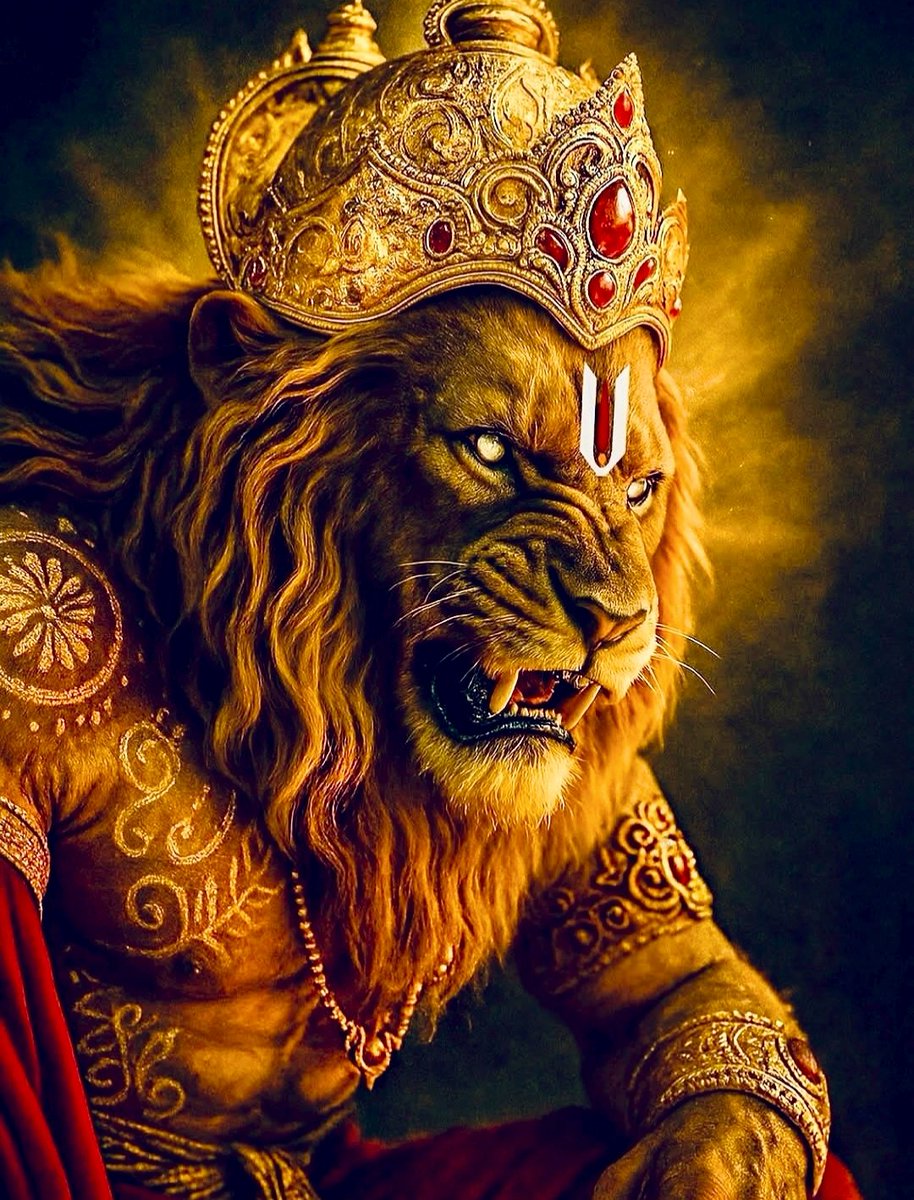 Indic_Vibhu's tweet photo. The one who tears the Demons apart and gently embraces His devotee with infinite grace.

ॐ नमो श्री नरसिम्हाय 🙏🌺🚩