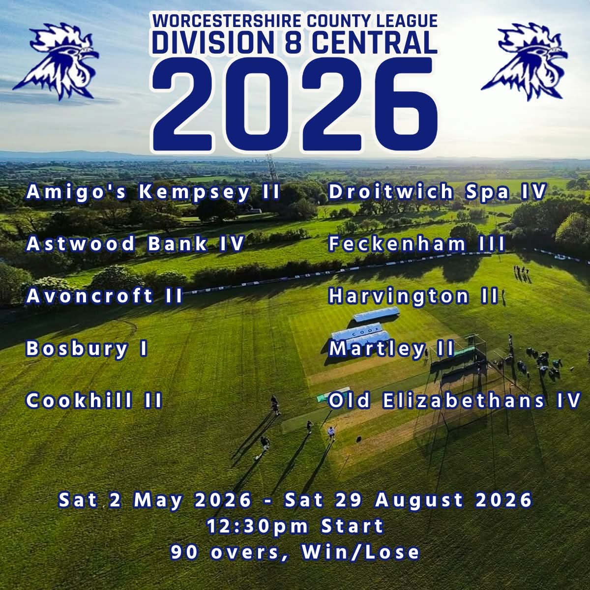 🏏Provisional 2026 Divisions🏏

The WCL Structure for 2026 is out.

Subject to change, but <a href="/CookhillCC/">Cookhill CC</a> find ourselves..

1️⃣s in Division 5 North
2️⃣s in Division 8 Central

We look forward to welcoming &amp; visiting some familiar clubs as well as some new ones.

#YouuuRoosters 🏏🐔🐓