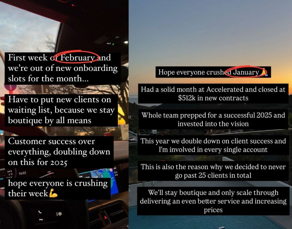 This year is already our most successful year as a company...

And that’s because of measures we implemented back in January and February.

Which I called back then in my stories.

Here is the context:

It’s only October, but we’ve already achieved in 9 months what we had never