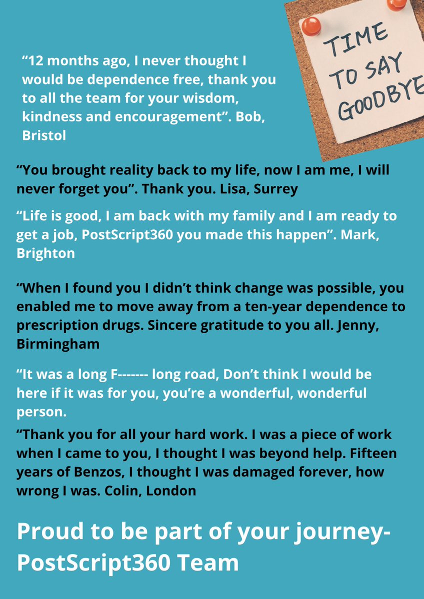postscript360's tweet image. We love saying farewell to our clients, we are proud to part of your journey.
#benzodiazepines #diazepam #clonazepam #codeine #zopiclone #xanax #pregabalin #zdrugs