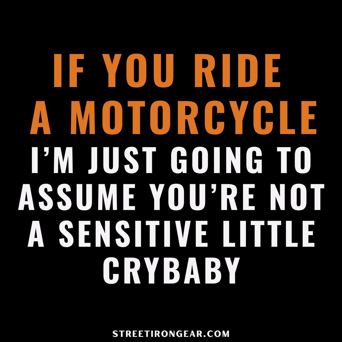 StreetIronGear's tweet image. It&apos;s called self-selection.

#BikerLife #MotorcycleHumor #RideOrDie #ToughAsNails #TwoWheels #GritAndGrace #StreetIronGear #BikerForLife