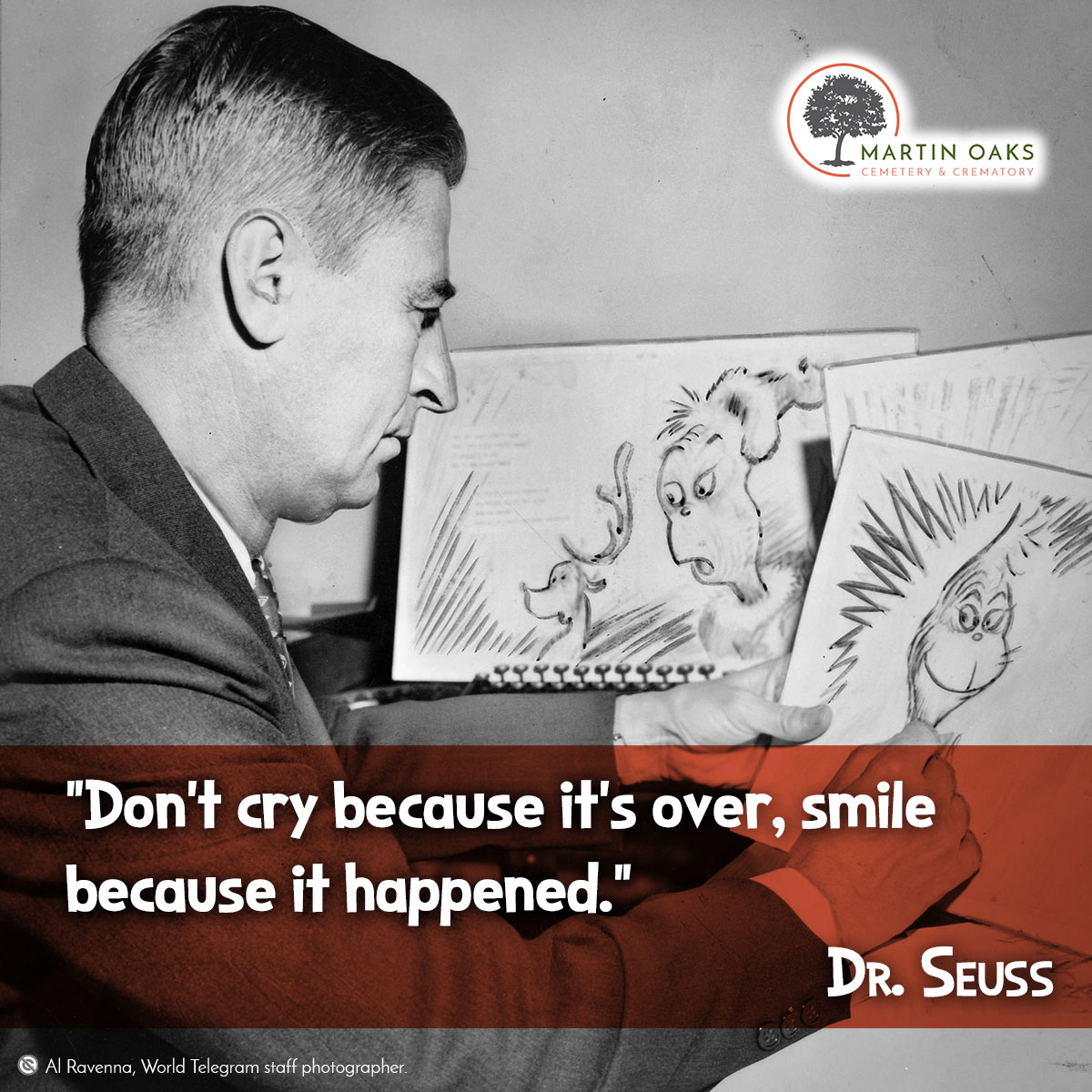 txcremations's tweet photo. "Don't cry because it's over, smile because it happened." - Dr. Seuss https://t.co/F0L6xfYUGO
