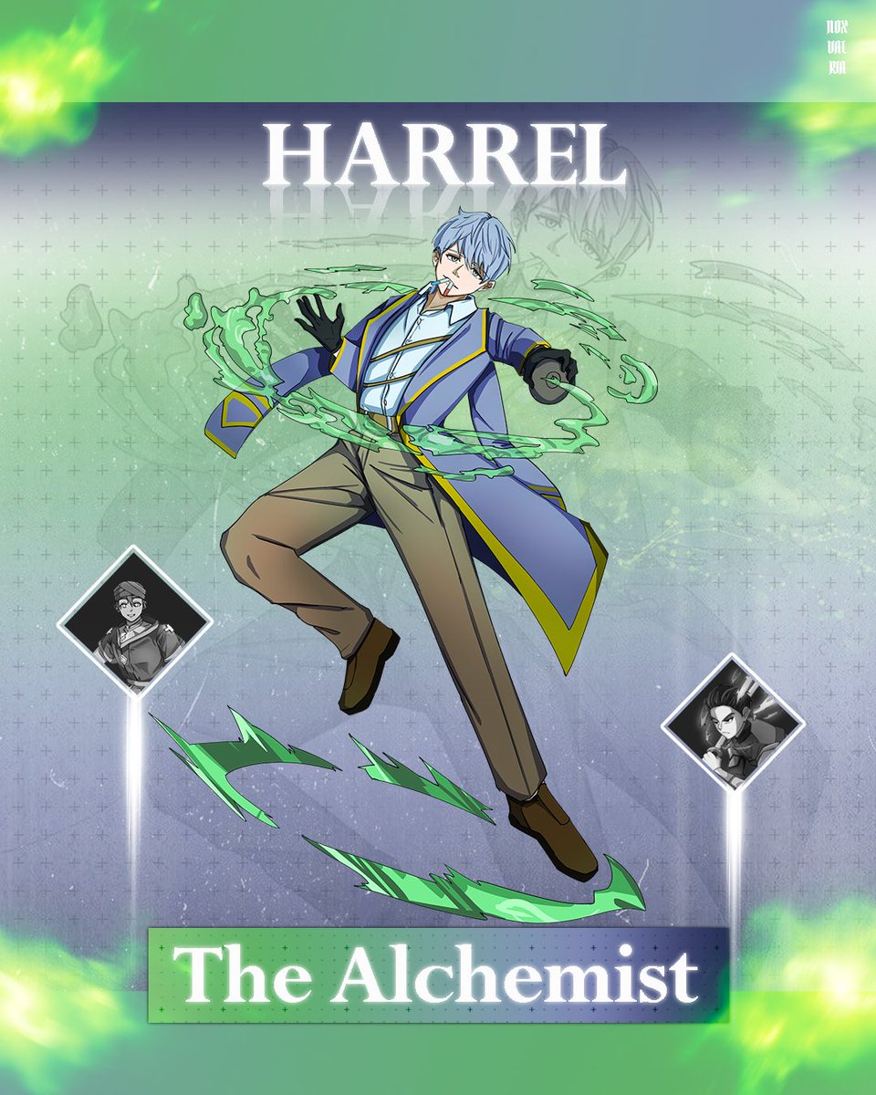 yvuxu's tweet image. Introducing the first duo from the squad ⚔️
Harrel &amp;amp; Darian. 
One bends alchemy, one bleeds survival. (2/8)  

#OC #CharacterIntro #ZineProject #CF21