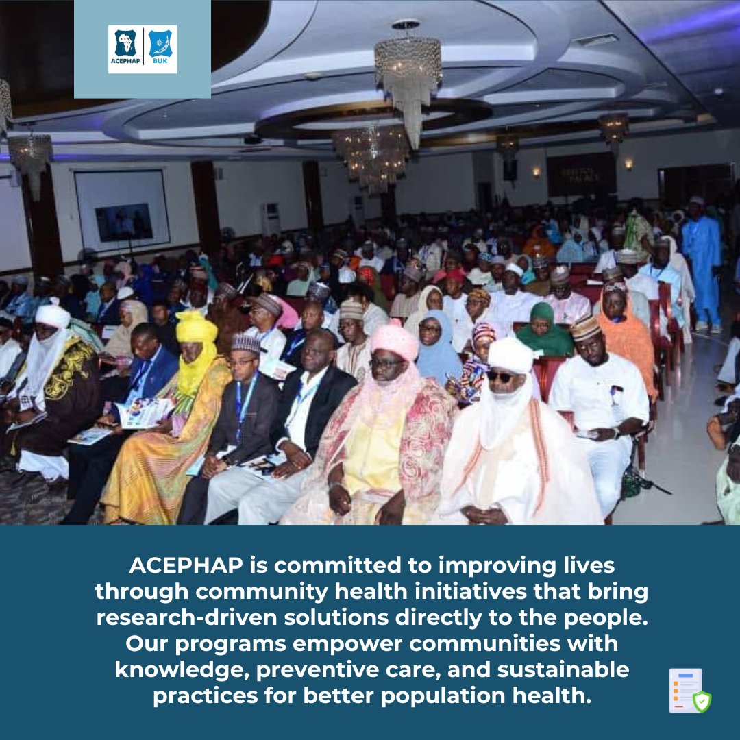 acephap_buk's tweet image. ACEPHAP is at the forefront of advancing population health and policy across Africa. 

Bringing research to the people, empowering communities with knowledge, care, and sustainable health solutions. 

Join us today!
#policy #research #development #ACEPHAP #ACEimpact #population