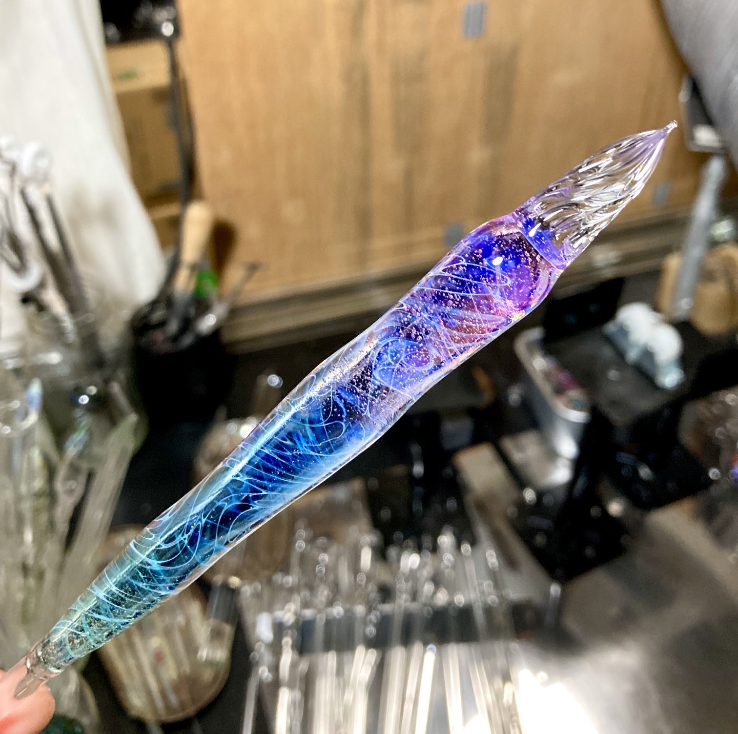 ガラス工房 KINOKODAMA ガラスペン 半月ニブ ガラス工房 KINOKODAMA ガラスペン 半月ニブ ガラス工房