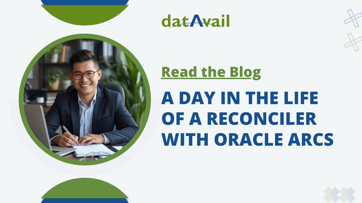 datavail's tweet image. Curious how Oracle ARCS transforms reconciliation? Dive into a day in the life of a reconciler & see how automation streamlines financial close. Accuracy, speed, simplicity. Read more: datavail.com/blog/a-day-in-…
#OracleARCS #FinanceTech #Automation