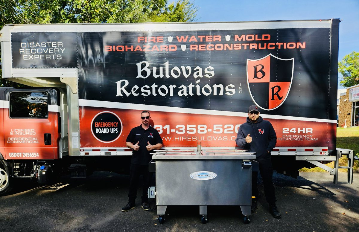 lisamorantz's tweet photo. Congratulations to Rory and the team at @BullovasRestorations on their new @ultrasonics SM-200 Contents System! We are excited to work with this professional group and help their business continue to grow and thrive. https://t.co/yQ1C67jF7H