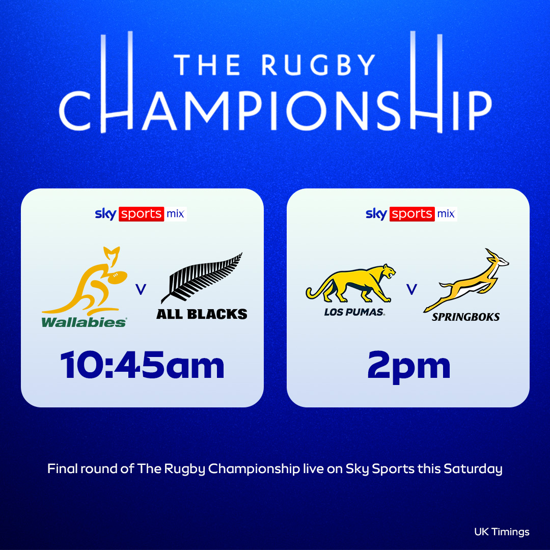 It's all to play for! Who lifts The Rugby Championship trophy this weekend? 🏆