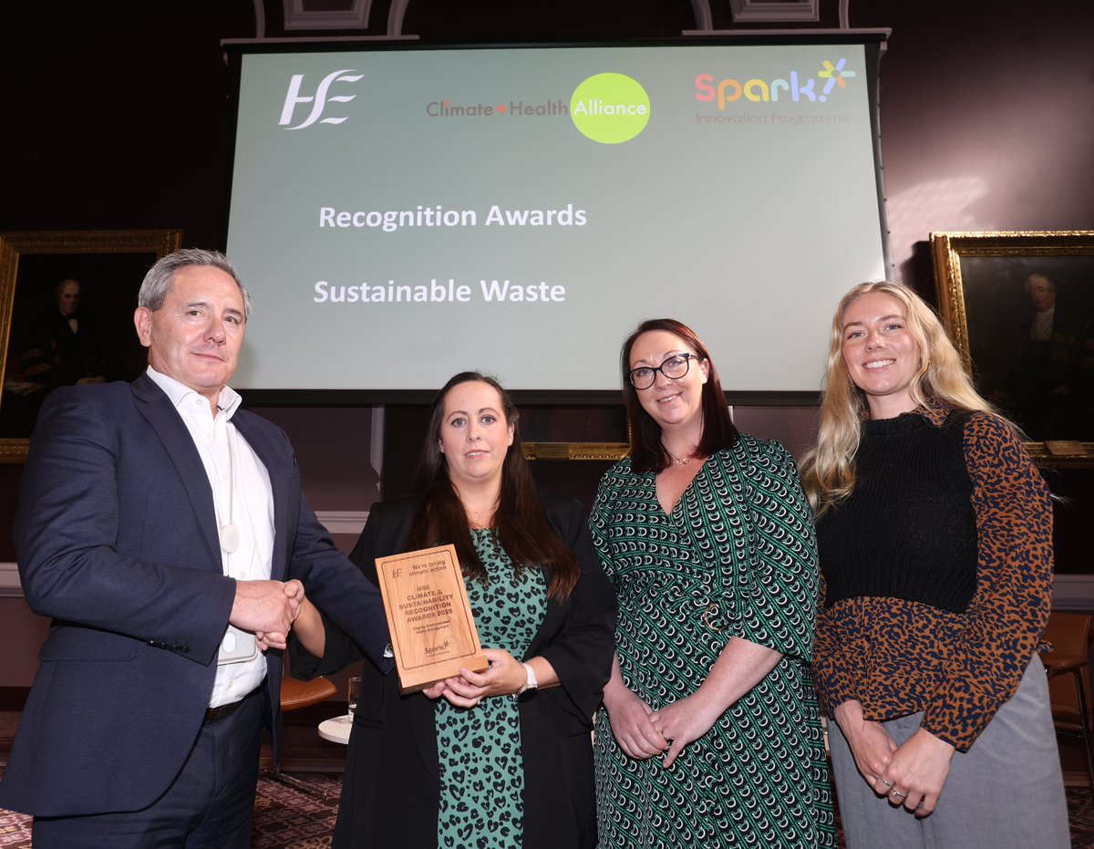 ProgrammeSpark's tweet image. Best in Class at HSE Climate &amp;amp; Sustainability Recognition Awards:
🌱 Sustainable Waste  Category:
🥈 Highly Commended – Our Lady of Lourdes Hospital, Drogheda: Food Waste Reduction using AI Technology (Sharon Gallagher &amp;amp; Team)
