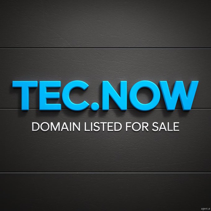 DomainFQ's tweet image. .
Domain Name For Sale

Tec.now

#tech #tecNow #TechNow #Tecno #tek #tekNow #technology #ai #automation #innovation #digital #cloud #iot #software #hardware #cybersecurity #computing #startups #platform #infrastructure #machinelearning #deeplearning #networking…