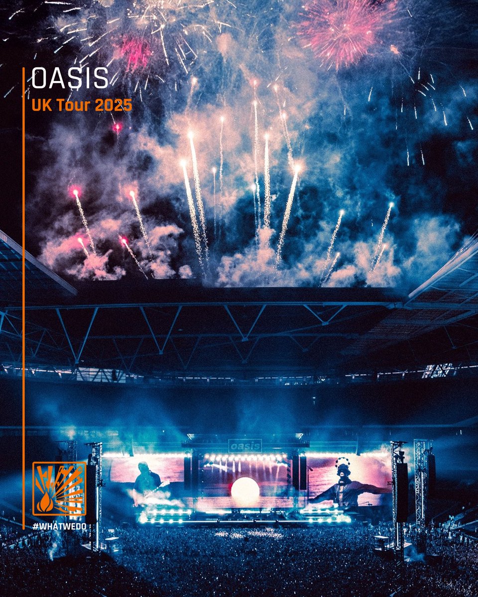 🎆 | Closing out our UK tour with Oasis with a final show at Wembley! 

🎇 | Last week we finished our 2025 UK tour with Oasis as they closed their tour with a final show at Wembley Stadium! For the shows we provided a Display Pyro to end the shows. We hope to join Oasis again in