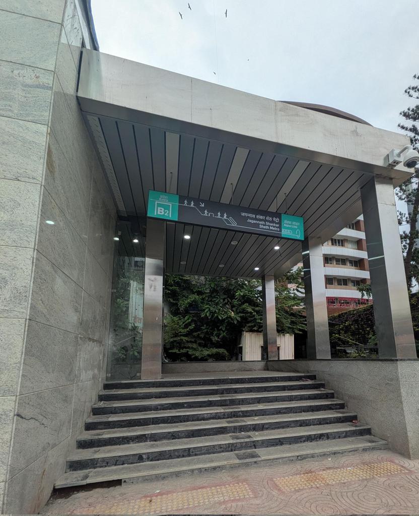 🚇✨ Jagannath Shankar Seth 
Metro Station on Metro Line-3 strengthens north–south connectivity while offering easy interchange with Mumbai Central Suburban Railway Station. Multiple 🚪 entry-exits + easy 🚖🚌 access = reduced ⏱️ travel time &amp; hassle-free commutes across Mumbai!