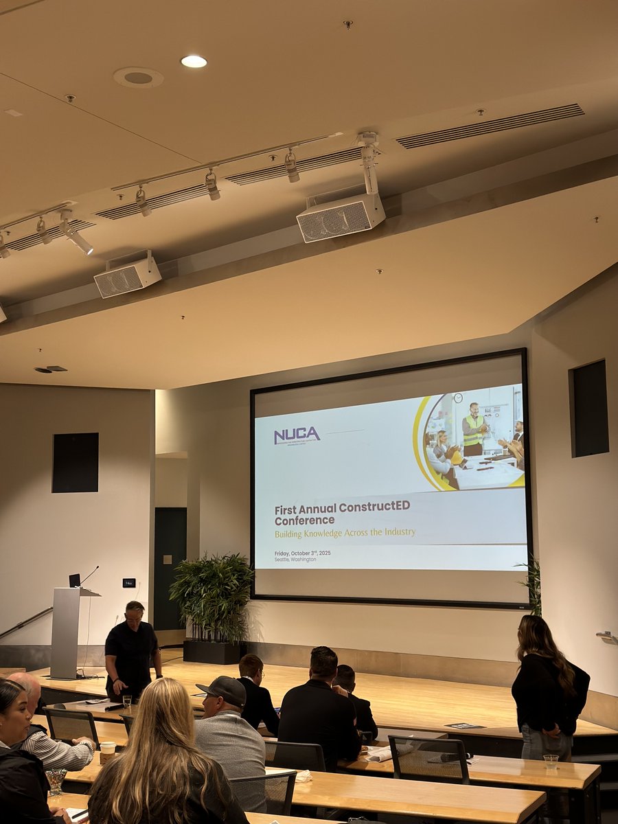 nucawa's tweet photo. 📍 We’re LIVE at the NUCA First Annual ConstructED Conference!

A full day of learning, networking, and innovation is underway — with sessions covering tax planning, stormwater permits, safety, workforce development, and more.

#ConstructED2025 #NUCAEducation #BuildingKnowledge https://t.co/MPdayMzp1v
