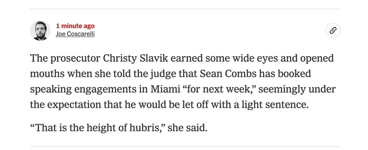 A profound and outsized sense of entitlement is core to an abuser's psyche. 

#DiddySentencing
