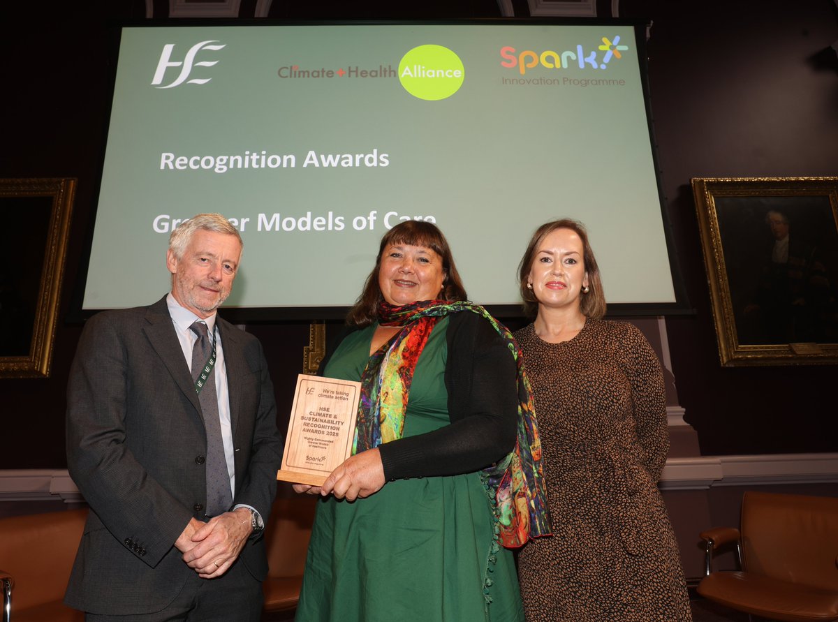 ProgrammeSpark's tweet image. Best in Class at HSE Climate &amp;amp; Sustainability Recognition Awards:
💚 Greener Models of Care

 🥈 Highly Commended – Tallaght University Hospital: My Green Lab Project (Dr. Ana Rakovac).