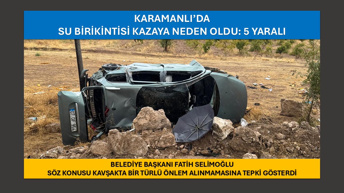 KARAMANLI’DA SU BİRİKİNTİSİ NEDENİYLE KONTROLDEN ÇIKAN OTOMOBİL DEVRİLDİ: 5 YARALI - VİDEO HABER karamanlihaber.com/2025/10/03/kar…