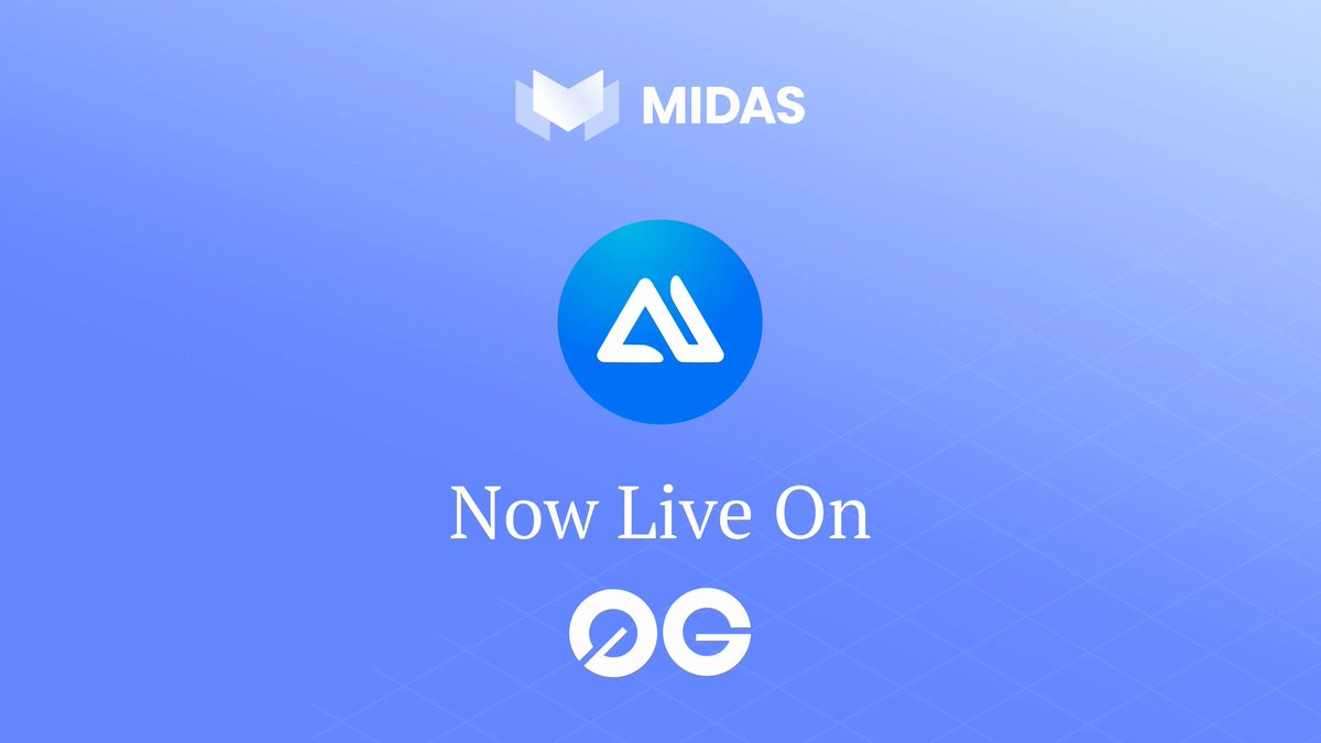 Ibeh74's tweet image. ✅ Midas Update
On @0G_labs, mEDGE is now natively issued.

@MidasRWA keeps building, and the impact is increasing.
0G is an AI-first Layer-1 blockchain designed to facilitate high-performance, transparent, and scalable on-chain AI.

gmidas