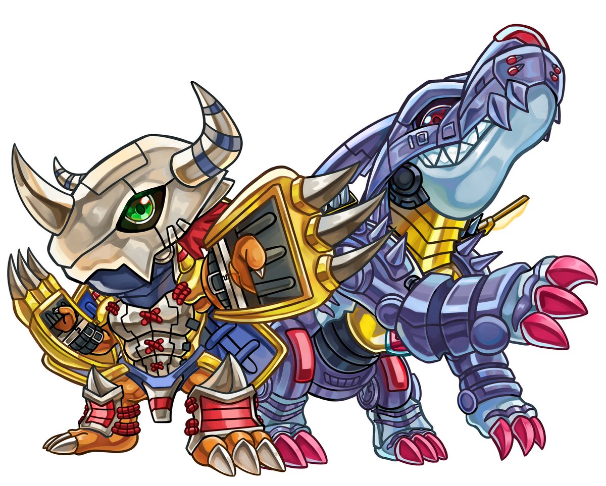Wargreymon &amp; Metalgarurumon 
#digimon 
#デジモン