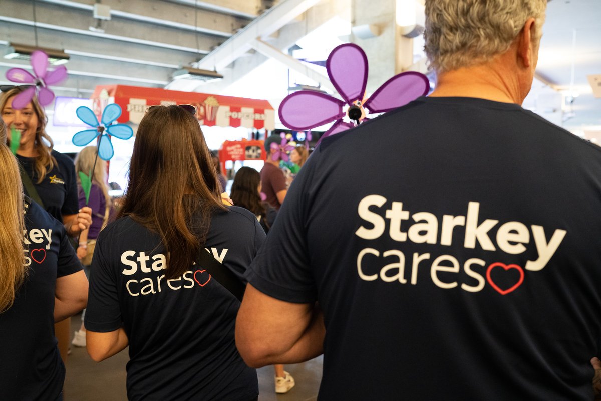 MichaelDScholl's tweet image. Huge thanks to the #StarkeyFamily who joined the Walk to End Alzheimer’s! 💜 Proud of our @starkeyhearing   team for raising awareness on hearing &amp;amp; cognition — and helping raise $9K for @alzassociation's research and care. #WalkToEndAlz #StarkeyCares