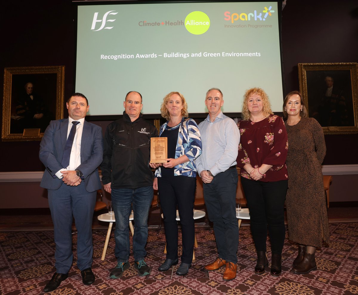 ProgrammeSpark's tweet image. Best in Class at HSE Climate &amp;amp; Sustainability Recognition Awards:

🏥 Buildings &amp;amp; Green Environments 
 🥈 Highly-Commended: Nth Dublin Mental Health Service &amp;amp; St Joseph&apos;s Intellectual Disability Service: A Strategic Water Conservation Project (Aidan McKenna &amp;amp; Team)