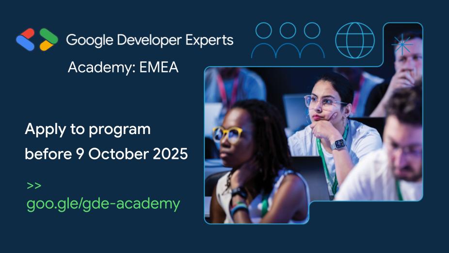 I love being a Google Developer Expert! It's an incredible community of passionate developers, and I've learned so much from my fellow GDEs. If you're thinking about applying, I can't recommend it enough.

To make the journey a little easier, the GDE team has created the GDE