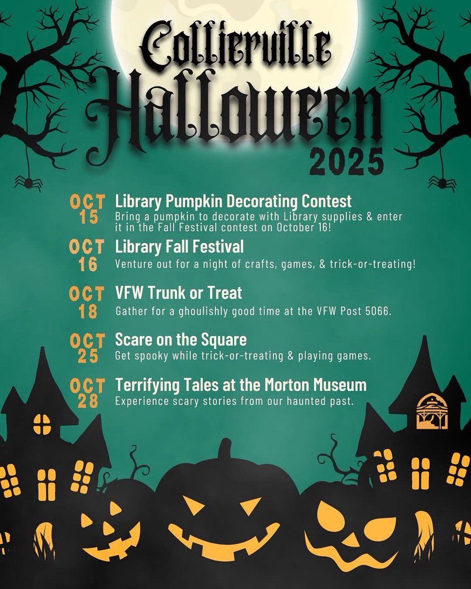 Spooky Season is finally here!👻Check out all the festive fun happening in Collierville this October! Learn more at colliervilletn.gov