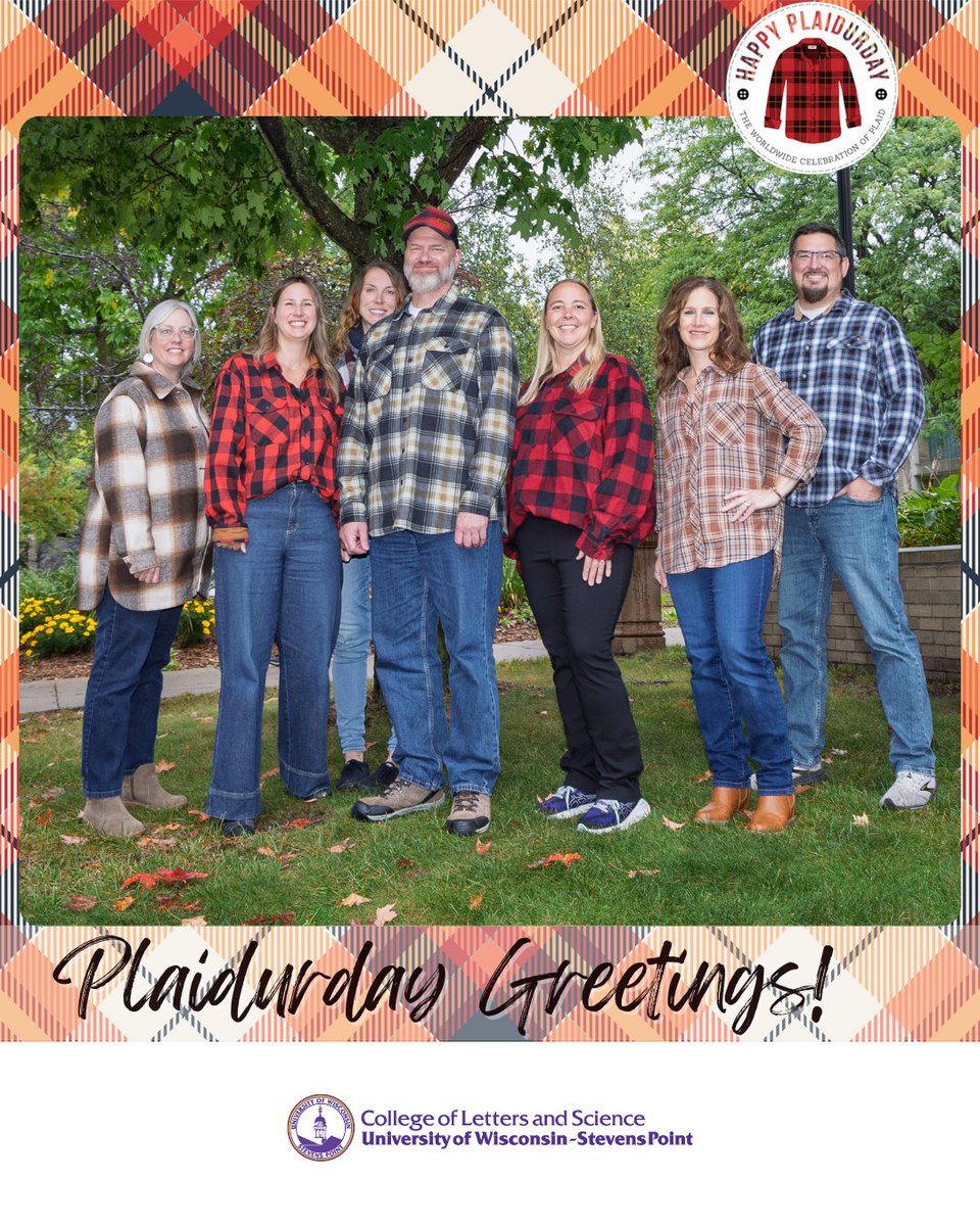 The first Friday in October and we're here again for Plaidurday!

#Plaidurday rules:
✔️perpendicular
✔️2 colors at least
✔️is plaid!

#UWSP