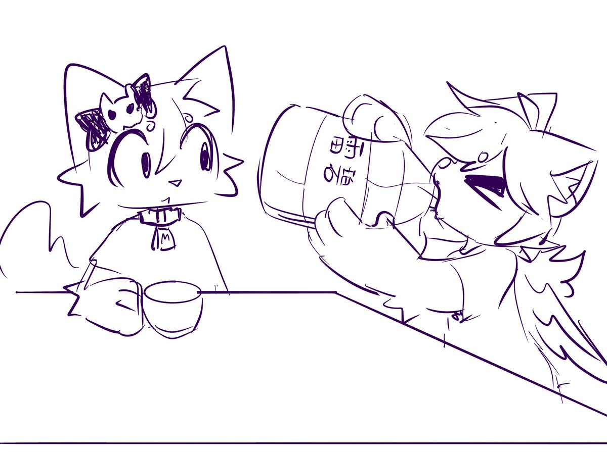 _Blue_Maple_'s tweet photo. Drinking Sprite with gf.
art:@StrawberryC208 https://t.co/1qyyl2MkSH