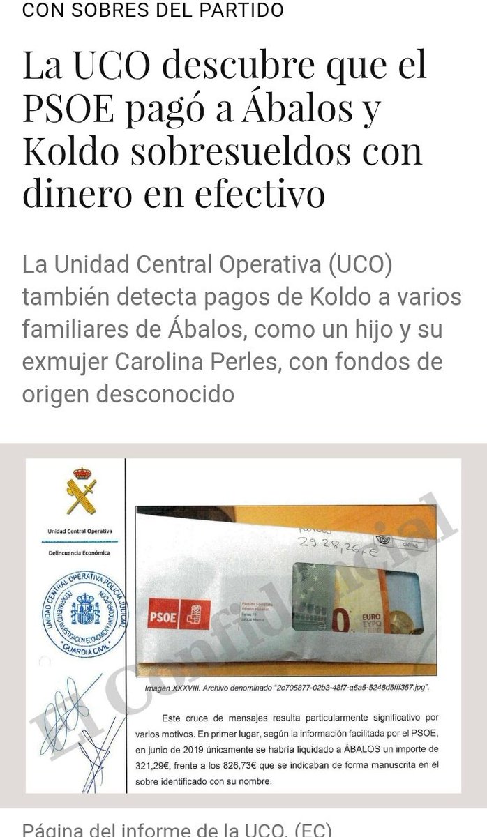 OJO A ESTO👀👇
AHORA SE ENTIENDE EL ODIO DE PEDRO SÁNCHEZ, MARLASKA Y TODO EL PSOE PARA ACABAR CON LA UCO!!!
QUIEREN ACABAR CON LA GUARDIA CIVIL... ES LA ÚNICA QUE NO CONTROLAN AL 100% Y LA ÚNICA QUE ESTÁ DESTAPANDO SÓLO LA PUNTA DEL ICEBERG!!
EL PSOE ES EN ESTADO PURO👇