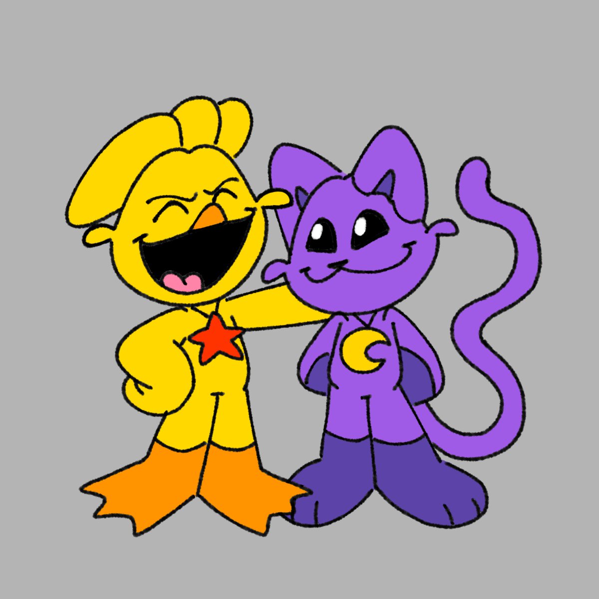 mr_maomao_'s tweet image. Kickin and Catnap again because they&apos;re so tuff

(If you&apos;re wondering the second picture is them but older!!)

#PoppyPlaytime #SmilingsCritters #catnap #kickinchickin #myart