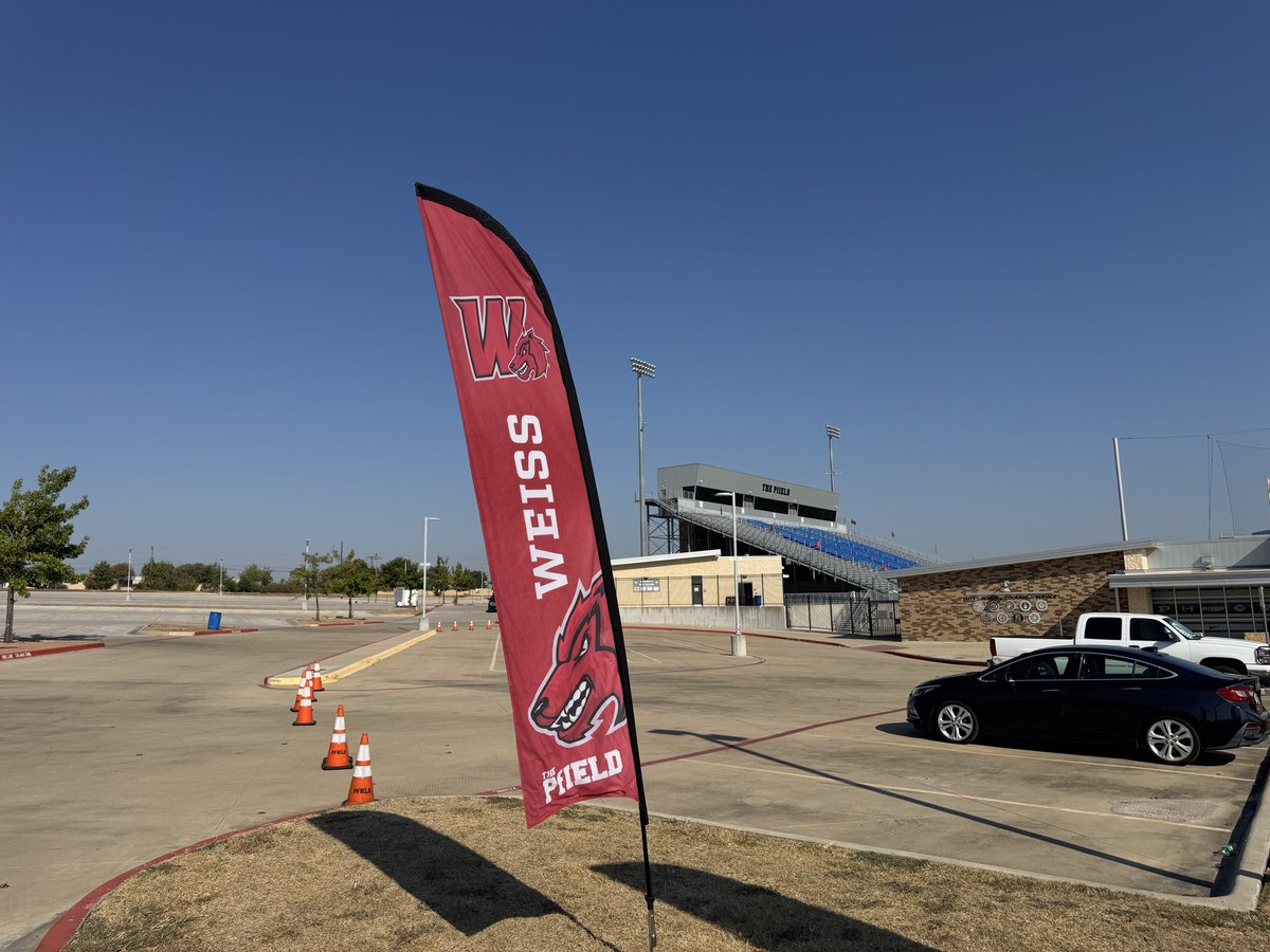 The Pflags are up at the Pfield!  <a href="/WeissFootball/">Weiss Football</a> take on Cedar Creek at 7 PM in a 12-5A D1 matchup. <a href="/PfISDAthletics/">PfISD Athletics</a>