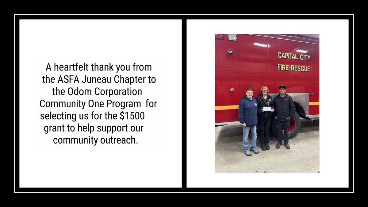 🎉 One of our Community One winners — the Alaska State Firefighters Association Juneau Chapter — nominated by Edgar Rabino, has received their check! 💌

We're incredibly proud of our employees and their commitment to making a difference in our local communities. 🙌