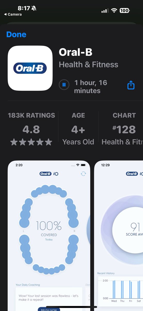 Kavitaj's tweet photo. @OralB - Please make App downloads faster. https://t.co/cFCIghrW42