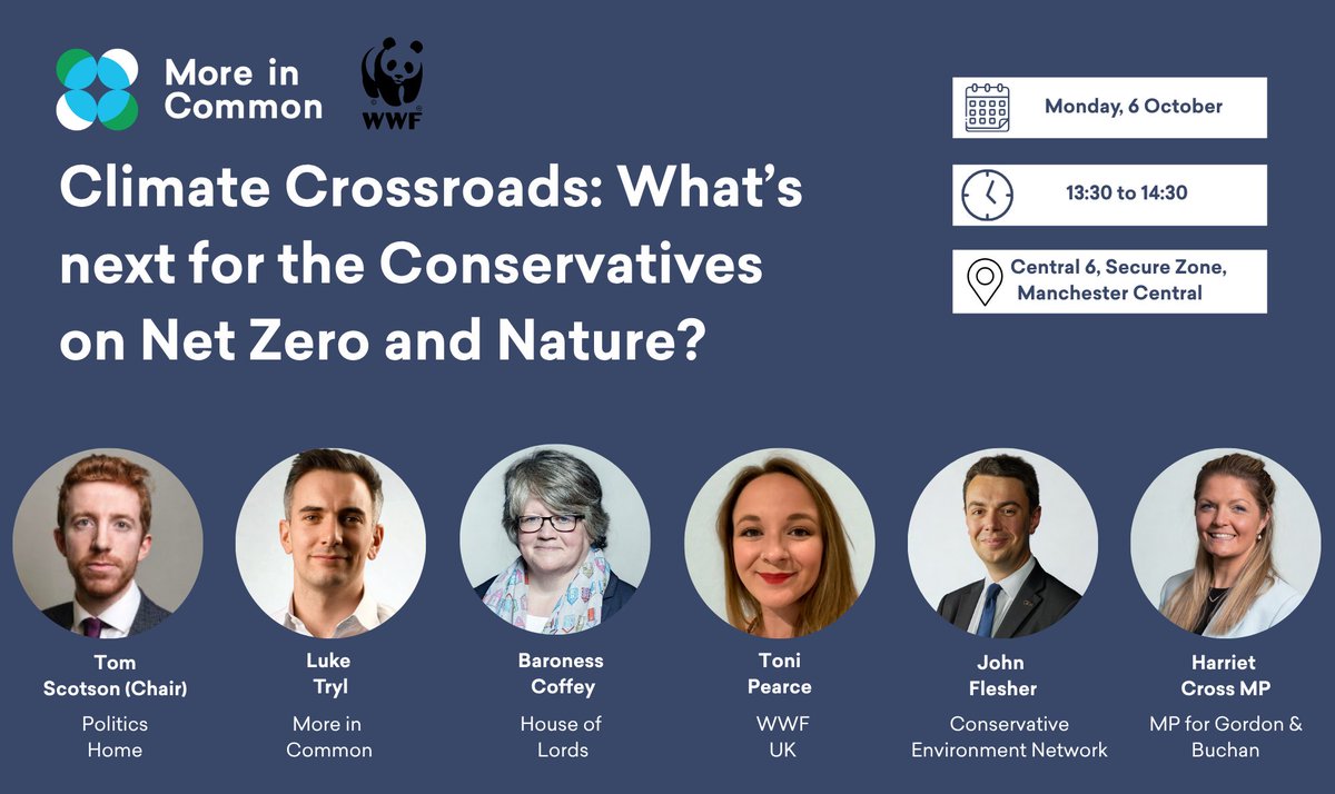 At 13:30 on Monday with <a href="/wwf_uk/">WWF UK</a> we'll be looking, in light of Kemi Badenoch's pledge to scrap The Climate Change Act and replace it with a strategy for clean and reliable energy, what a future Conservative offer on net-zero might look like.
